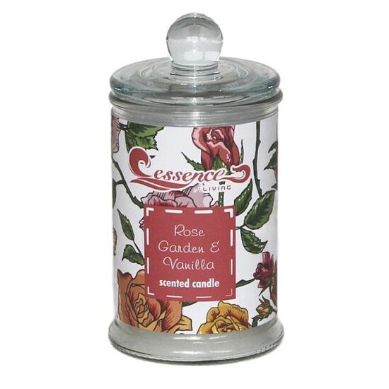 Aromātiska svece 11,3cm Essence Living Rose Garden & Vanilla
