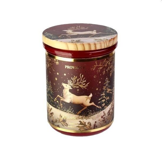 Aromātiska svece stikla glāzē ar vāku Ø8x10cm Ziemassvētku Spice