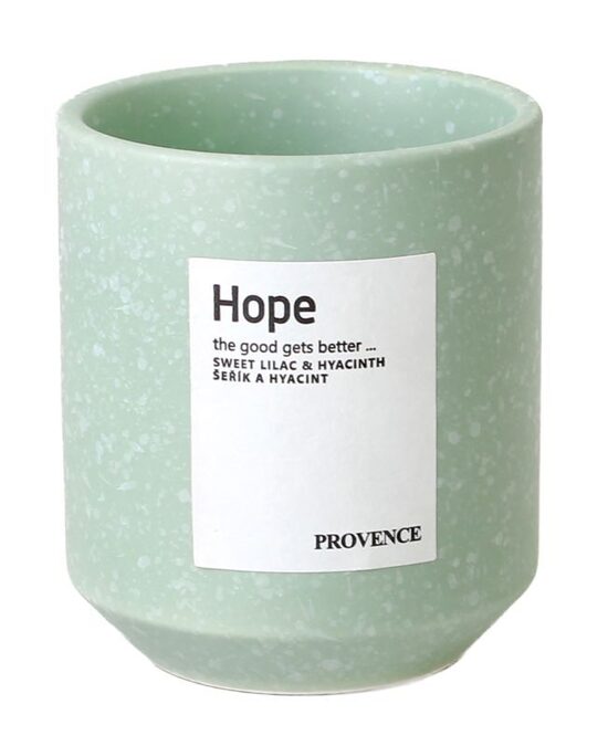 Aromātiska svece kermikas glāzē Ø7x8cm Provence Hope Ceriņi un hiacinte