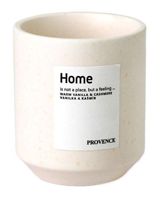 Aromātiska svece kermikas glāzē Ø7x8cm Provence Hope Vaniļa un kašmirs