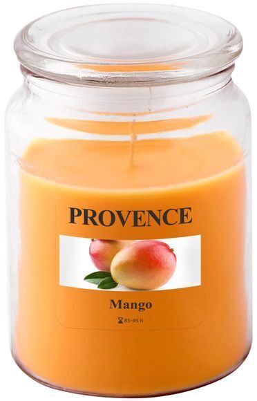 Provence Aromātiskā svece stikla traukā 14cm Mango