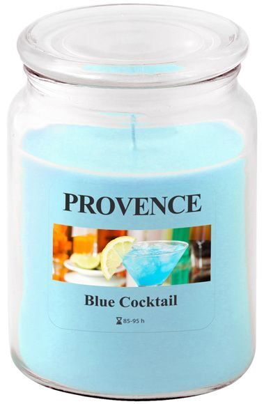 Provence Aromātiskā svece stikla traukā 14cm Blue Coctail