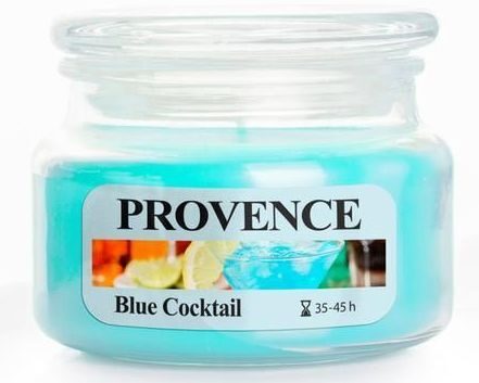 Provence Aromātiskā svece stikla traukā 8cm Blue Coctail