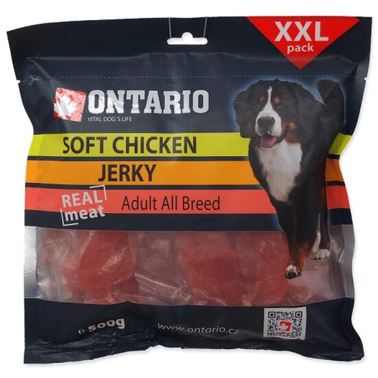 Gardums suņiem Ontario Soft Chicken Jerky 500 g