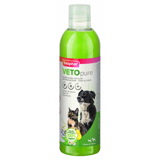 Pret blusām, ērcēm šampūns Beaphar BIO Veto pure 250 ml