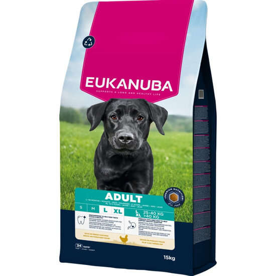 Dog dry food Eukanuba Adult Large Chicken 15 kg