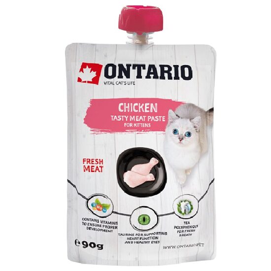 Gardums kaķēniem pastēte Ontario Kitten Chicken Fresh Meat Paste 90g