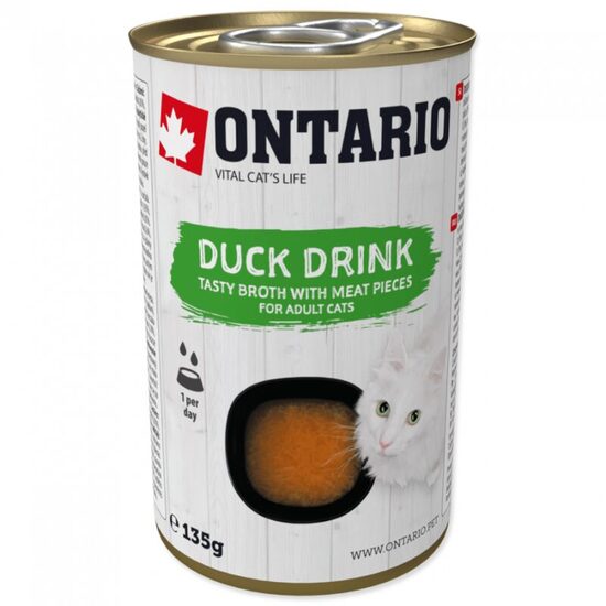 Konservi zupa kaķiem Ontario Drink Adult Duck 135g