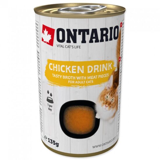 Konservi zupa kaķiem Ontario Drink Adult Chicken 135g