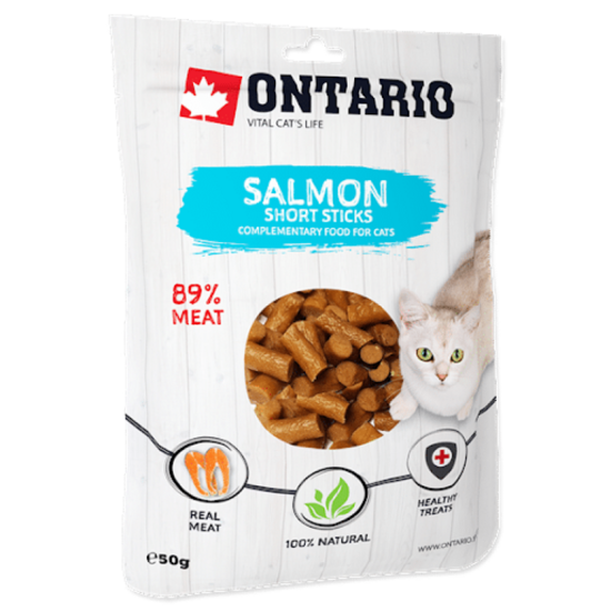 Gardumi kaķiem Ontario Cat Salmon Short Sticks 50g
