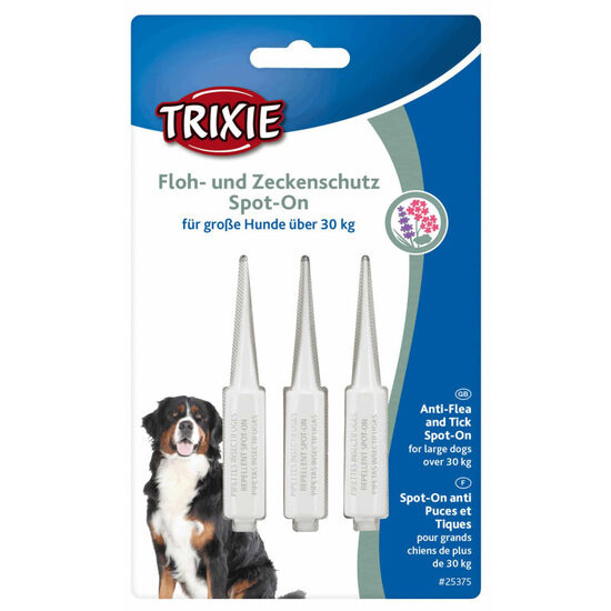 Pilieni pret blusām, ērcēm suņiem Trixie Spot On flea and tick protection for large dogs 3×5ml