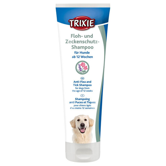 Šampūns pret parazītiem suņiem Trixie Flea and tick shampoo 250 ml. ar maggozas ekstraktu.