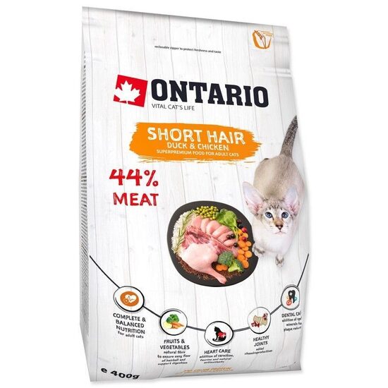 Sausā barība kaķiem Ontario Cat Shorthair 0,4kg
