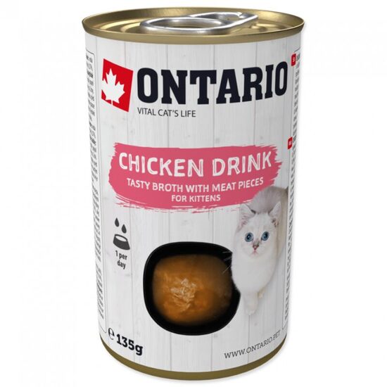 Konservi zupa kaķēniem Ontario Drink Kitten Chicken 135g