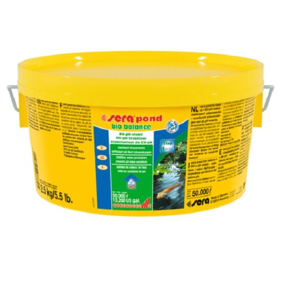 Šķidrums pH līmeņa regulēšanai dīķos Sera Pond bio balance 2.5kg