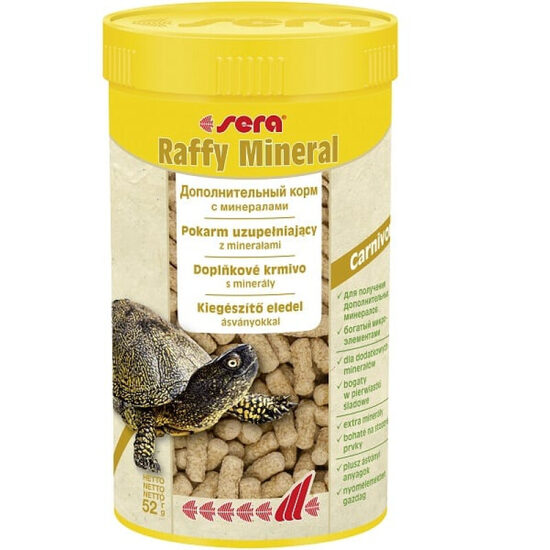 Barība reptiļiem bruņurupučiem Sera Raffy Mineral 250ml (55g)
