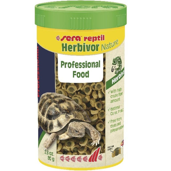 Barība reptiļiem bruņurupučiem Sera Reptil Professional Herbivor 250ml (85g)