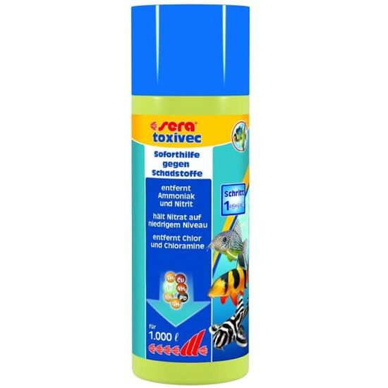 Līdzeklis amonjaka, nitrīta un baktēriju iznīcināšanai Sera Bio Toxivec 100ml