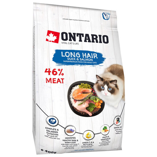 Sausā barība kaķiem Ontario Cat Longhair 0,4kg