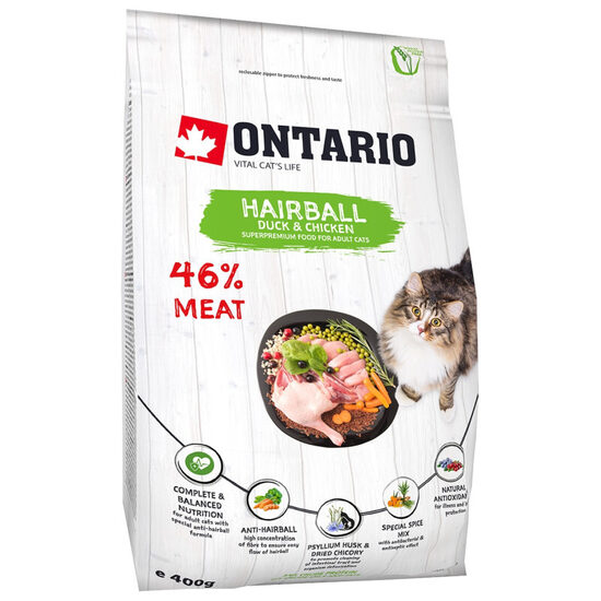 Sausā barība kaķiem Ontario Cat Hairball 2kg