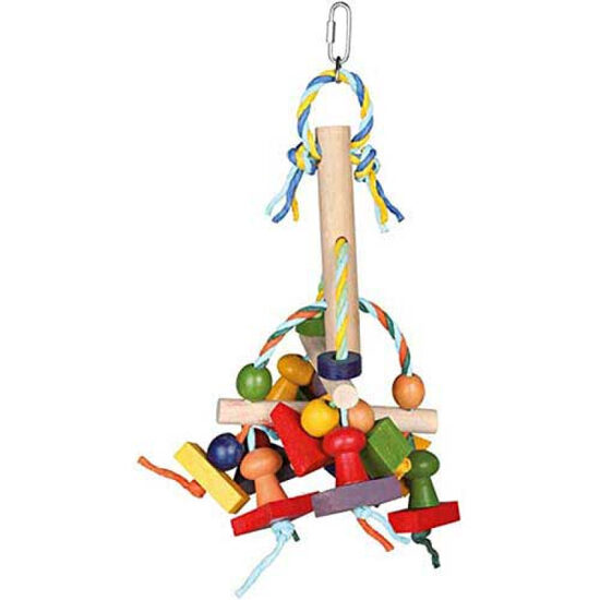 Aksesuāri putnu būriem Trixie Colourful wooden toy 31 cm