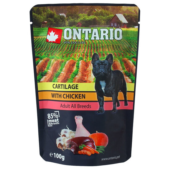 Konservi suņiem Ontario Dog Cartilage with Chicken in Broth 100 g