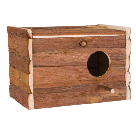 Ligzda putniem: Trixie Nest box, bark wood, 21×13×12 cm/ø 3.8 cm