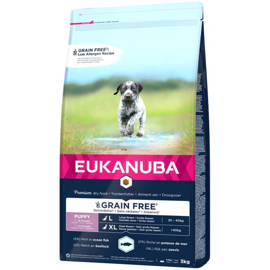 Dog dry food Eukanuba JUNIOR LARGE GRAIN FREE Seefish 3 kg