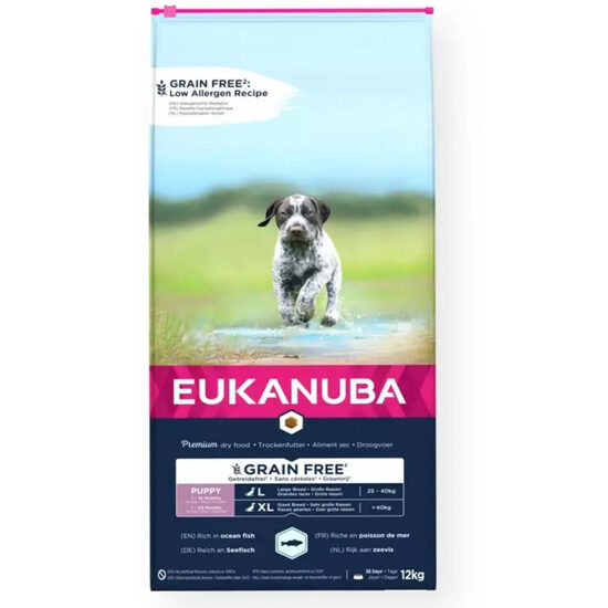Dog dry food Eukanuba JUNIOR LARGE GRAIN FREE Seefish 12 kg