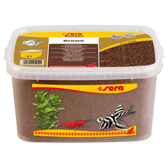 Brūna grunts akvārijam Sera Gravel Brown 2-3 mm 6000 ml