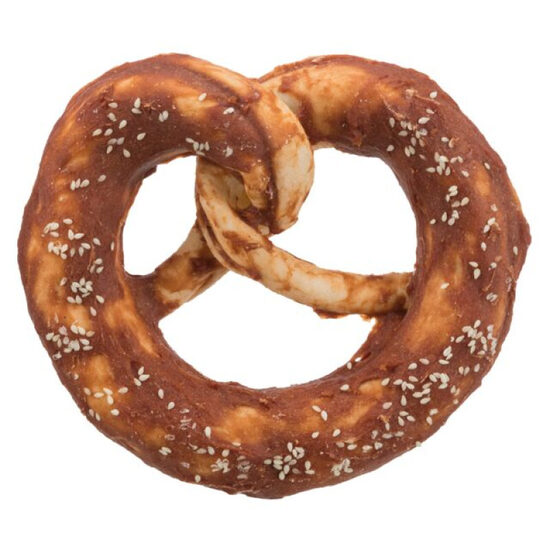 Gardums suņiem Trixie Denta Fun Duck Pretzel bulk ø 10cm 75g/iepak. 50 gab