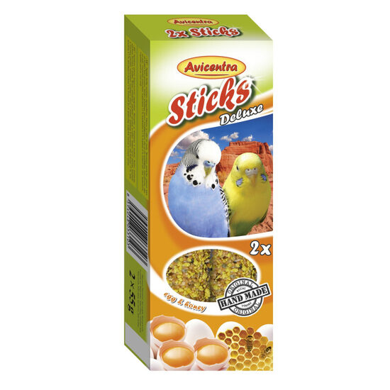 Papildbarība putniem Avicentra Sticks with egs and honey for budgerigar 2x55g