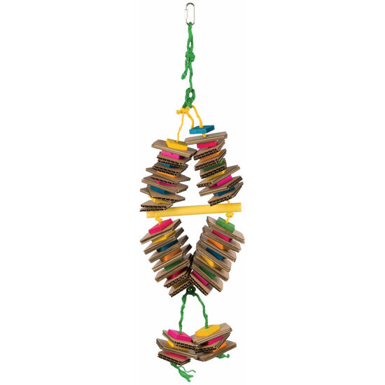 Rotaļlieta putniem TRIXIE Wooden Toy with Sisal Rope Colourful 18*35 cm