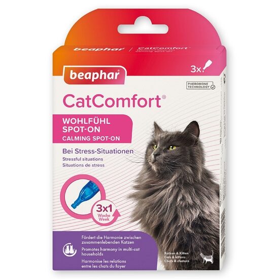 Nomierinošs līdzeklis kaķiem Beaphar Catcomfort Spot on 3x0,55ml