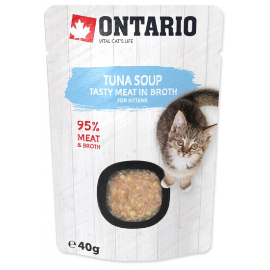 Konservi zupa kaķiem Ontario Soup Kitten Tuna 40g