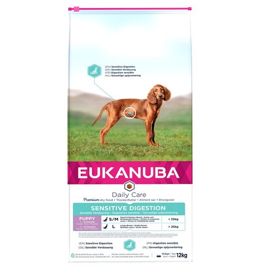 Dog dry food Eukanuba Puppy All Sensitive Digestion 12 kg