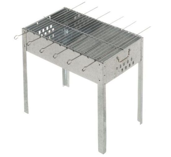 Grills ar 6 iesmiem 50x30xh50cm nerūsējošs tērauds