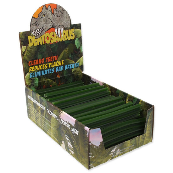Gardums suņiem Mr. Dental display dentosaurus stick with chlorophyll M 12 cm 80 gab