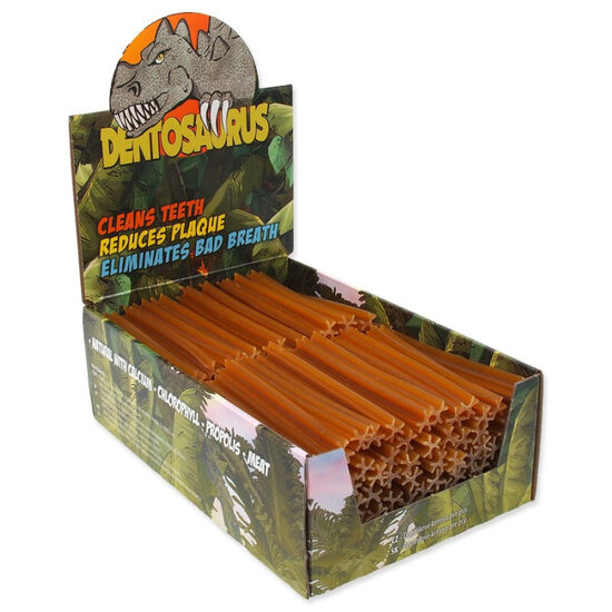 Gardums suņiem Mr. Dental display dentosaurus stick with propolis S 10 cm 160 gab