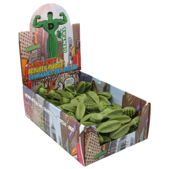 Gardums suņiem Mr.Dental display brush with chlorophyll 8,5cm 70 gab