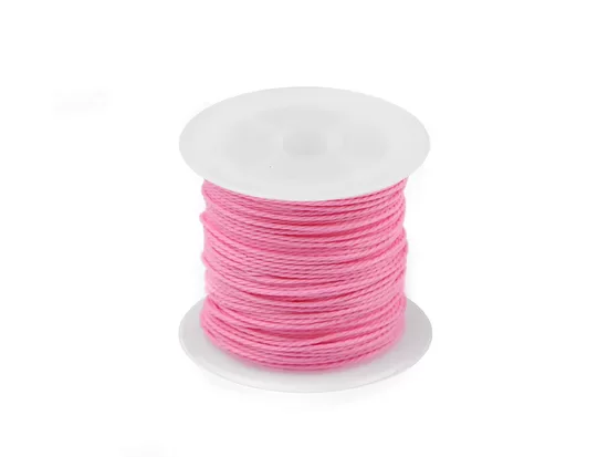 Twisted Cord PES Ø1 mm waxed light pink