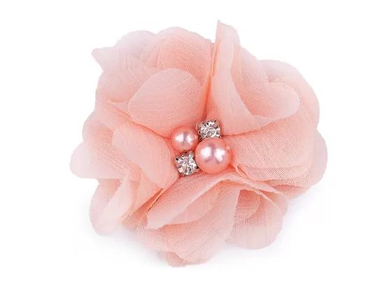Decorative Mesh Flower Ø5 cm with Beads