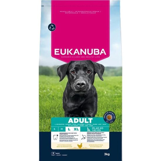 Dog dry food Eukanuba Adult Large Chicken 3 kg