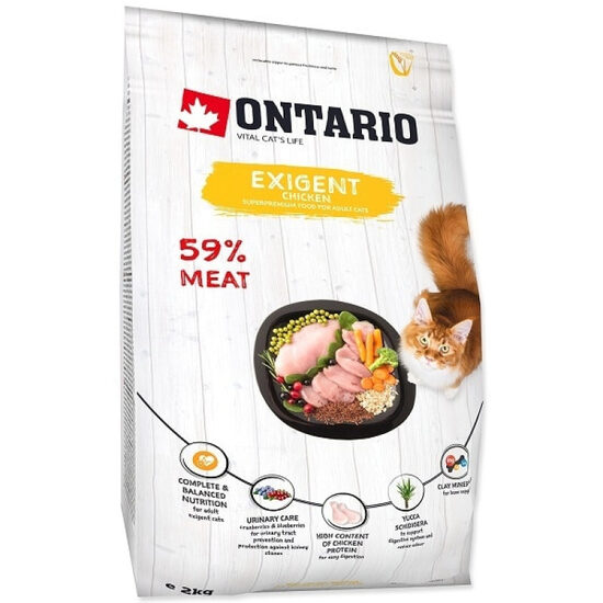 Sausā barība kaķiem Ontario Cat Exigent 2kg