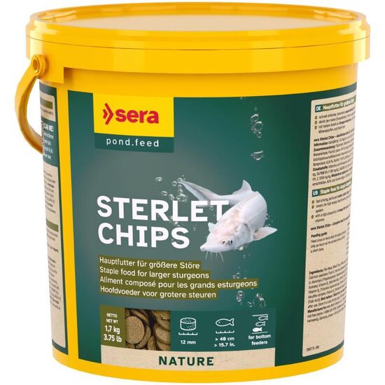 Barība dīķa zivīm Sera Sterlet Chips 3,800ml (1,7kg)
