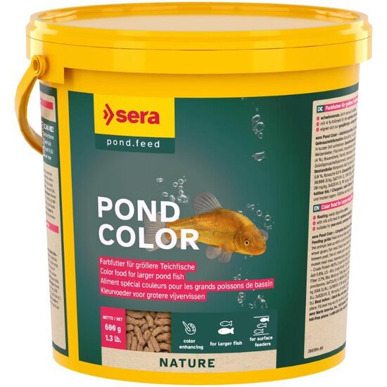 Barība dīķa zivīm Sera Pond Color Sticks 3800ml