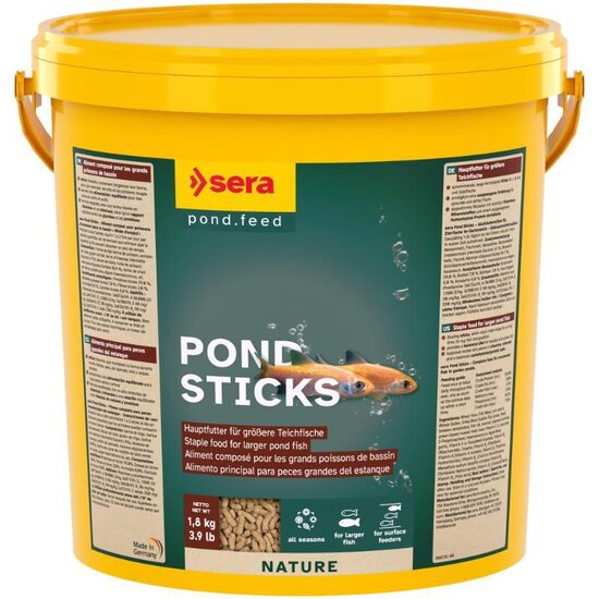 Barība dīķa zivīm Sera Pond Sticks 10 L (1,8 kg)
