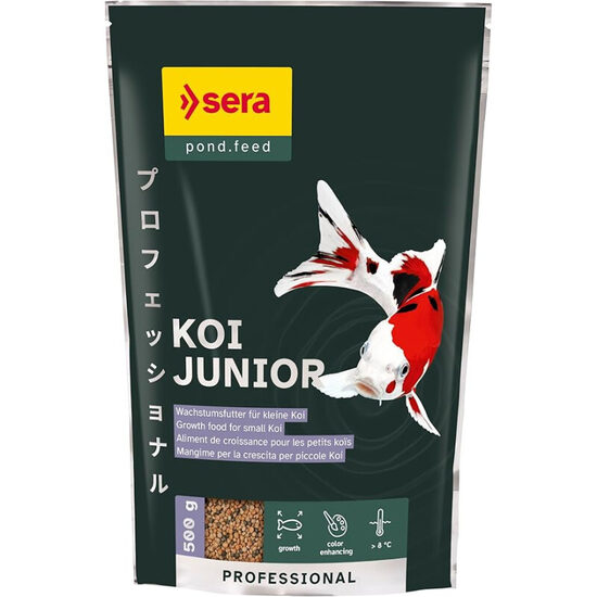 Barība dīķa zivīm Sera KOI Junior All Seasons Probiotic 500g