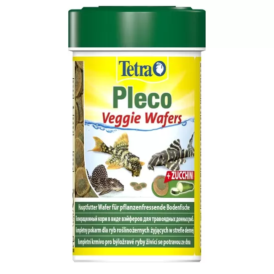 Tetra Pleco Veggie Wafers barība grunts zivīm (čipsi) 100 ml