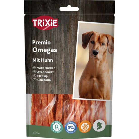 Gardums suņiem Trixie Premio Omega Stripes chicken 100 g